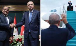 Cumhurbaşkanı Erdoğan, Sisi’yi ‘Rabia’ işaretiyle uğurladı