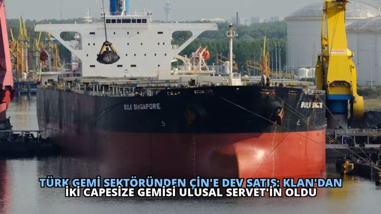Türk Gemi Sektöründen Çin’e Dev Satış: Klan’dan İki Capesize Gemisi Ulusal Servet’in Oldu