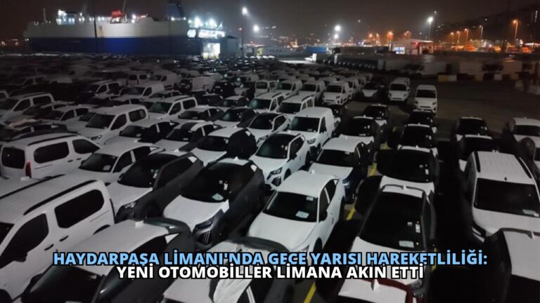 Haydarpaşa Limanı’nda Gece Yarısı Hareketliliği: Yeni Otomobiller Limana Akın Etti